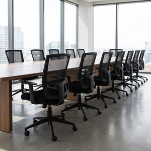 New Orleans Ergonomic Office <b>Chair</b> Lift Feature Black Mesh Design Modern Style Adjustable Height Headrest PP Fabric Plastic - Product Image 3