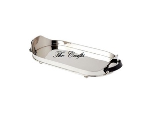 Bandeja de servicio de diseño extremadamente bueno para accesorios de mesa, bandeja de aperitivos de comida de Color plateado de acero inoxidable a baja velocidad - Product Image 6