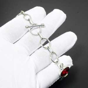 สร้อยข้อมือเงินแท้ 925 ประดับพลอยหลากชนิดแบบวินเทจ ดีไซน์สวยหรู เหมาะสำหรับเป็นของขวัญสำหรับผู้หญิงในโอกาสแต่งงานและวันครบรอบ - Product Image 4