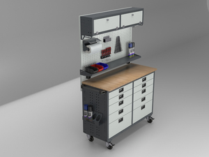 Gabinete de Herramientas Rodante OEM Resistente, Banco de Trabajo con Recubrimiento Electrostático en Polvo, Sistema de Almacenamiento Móvil para Mecánicos con 10 Cajones - Product Image 3