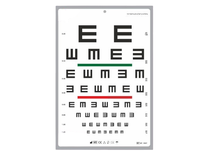 OPHTALMIQUE VISION OCULAIRE ANALTÉRÉ LANDOLT E CHARTS AVEC DES LIGNES VERTES ROUGES ÉQUIPEMENT D'ESSAI OCULAIRE...