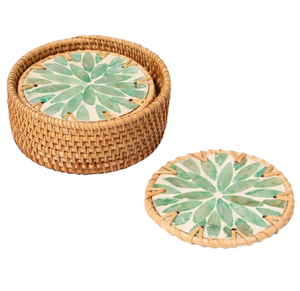 Creative Kitchen <b>Mats</b> & Pads Customizable Round Rattan Coasters for Restaurants Hot Pads Trivets for Drink Cups - Product Image 5