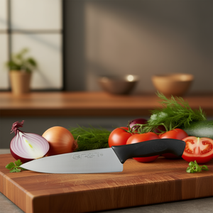 Couteau à découper de cuisine en acier inoxydable Skin Black and Chrome 312221 21cm - Product Image 3