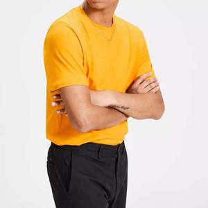 Vente en gros Meilleures ventes Qualité supérieure Prix bas Vêtements pour hommes Chemises pour hommes grandes tailles 100% coton Couleur jaune Col rond Été - Product Image 3