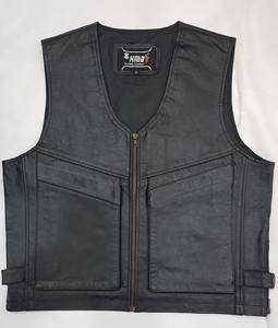 LEATHER BIKER COWHIDE <b>MEN</b> VEST <b>COAT</b> - Product Image 6