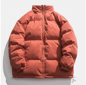 2021 hiver surdimensionné à capuche Parka doudoune à manches longues boutons poches décontracté toile chaud manteau avant Logo fermeture à glissière - Product Image 3
