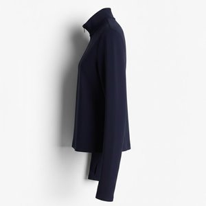 Nuevas Sudaderas Casuales Azules con Cremallera Completa y Logotipo Personalizado al por Mayor para Mujer, Ropa de Calle Cálida de Invierno, Prendas Exteriores Ecológicas para Mujer - Product Image 4