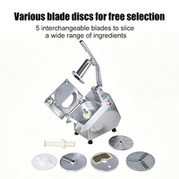 Welldone Elektrische Industriële Multifunctionele Groente Snijmachine Commerciële Gebruik Fruit Aardappel Maïs Bakkerij Shredder