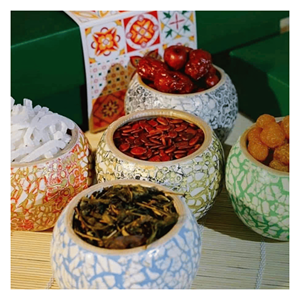Jarrón de Bambú con Incrustaciones de Nácar, Jarrón de Bambú Natural con Incrustaciones de Concha para Guardar Hisopos de Algodón en el Baño y Decoración de Tocador, Vietnam - Product Image 3
