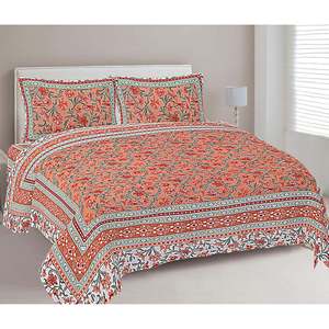 Brown Floral Printed <b>King</b> <b>Size</b> Double Bedsheet with 2 Pillow Covers (ADB1463) 3 4 6pcs Set for Home Use Flat Bed <b>Sheet</b> Type - Product Image 1