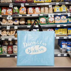 ถุงช้อปปิ้งผ้า PP ทอ พร้อมปรับแต่งขนาดและหูหิ้วแบบสายรัด - Product Image 1