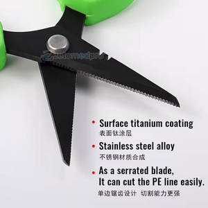 Ciseaux à tresses de pêche, coupe-fil en acier inoxydable tranchant pour lignes de pêche, ciseaux à tresses de pêche robustes - Product Image 4