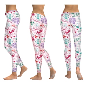 Venta al por mayor entrenamiento Capri Yoga Leggings mujeres de cintura alta sublimación personalizada fábrica Oem Odm calidad superior cómodo suave - Product Image 5