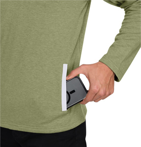 Long Sleeve Golf Shirt Soft Touch Breathable Sport Hoodie <b>Men</b> Quarter Zip Golf <b>Pullover</b> Anti-UV Quick Dry Plus Size - Product Image 5