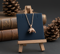 Collier pendentif lion en argent sterling 925 plaqué or rhodié, chaîne à maillons, bijou animalier audacieux et minimaliste, cadeau de style hindou
