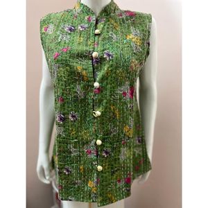 Femmes multicolore coton Kantha tissé à la main veste d'hiver la plus vendue court Maxi manteau taille naturelle en gros longueur Midi - Product Image 6