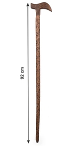 Bastón intrincadamente tallado en madera de nogal hecho a mano estilo antiguo bastón coleccionable para personas mayores - Product Image 3