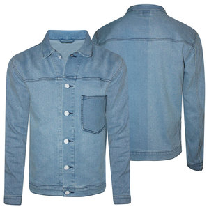 Wholesale Jean <b>Jacket</b> Button Custom <b>Denim</b> <b>Jacket</b> <b>Men</b> Wholesale Blank <b>Men</b> Oversized Plain Washed Cotton Jean Winter <b>Jacket</b> - Product Image 6