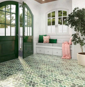 การตกแต่งผนังและพื้นภายนอกภายในสำหรับห้องนั่งเล่นกระเบื้องซีเมนต์เซรามิกลายดอกไม้คุณภาพสูงขายส่งจากเวียดนาม - Product Image 1