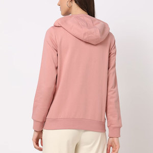 Sudadera con Capucha y Cierre de Cremallera Rosa para Mujer BIG TEN APPAREL, Manga Larga, Tejido de Poliéster/Algodón, Transpirable, Ecológica, para Otoño - Product Image 3