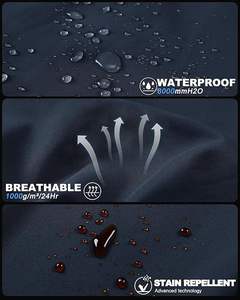 Chaqueta Softshell impermeable transpirable y ligera para hombre, cortavientos con forro polar cálido para viajes, senderismo, Golf, carreras de motos - Product Image 5