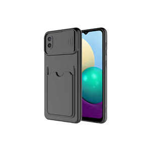 Étui de protection en silicone Netzy pour Galaxy A02 A03S A21S A24-SAFA Kartix avec porte-cartes - Noir - Product Image 1