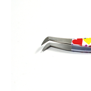 Pinzas para Extensión de Pestañas Tipo L con Punta de Fibra, Marca Privada, Recubrimiento de Papel, Diseño de Corazón, Punta con Acabado de Espejo, Diseño Personalizado - Product Image 2