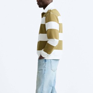 Sweat-shirts d'hiver décontractés OEM, anti-boulochage, coupe oversize, col rond, fermeture éclair, brodés, couleur personnalisée, vente en gros, couleur unie, pour la gym - Product Image 3