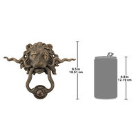 Battant de porte en métal moderne personnalisable motif tête de lion, artisanat, accessoires de porte, décoration intérieure, fermes, villas, haute qualité, fixation murale