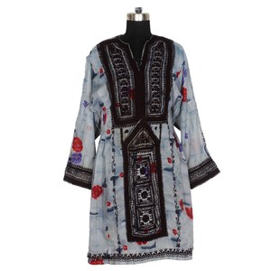 Collection de robes de style afghan en soie brodée vintage de robes banjara balochi brodées à la main robe ethnique Banjara - Product Image 1
