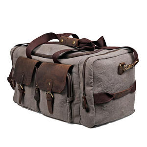 Wholesale Custom White <b>Canvas</b> <b>Duffle</b> <b>Bag</b> Lightweight Large Capacity for Business Travel or Gym Use - Product Image 2