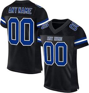 Camiseta de fútbol americano nueva llegada diseño personalizado impresión por sublimación al por mayor barato transpirable manga corta talla grande característica - Product Image 1