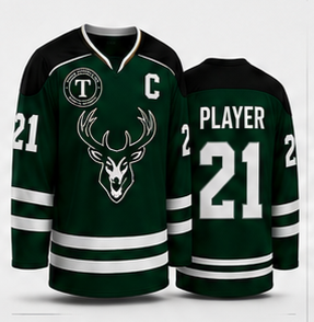 Maillot de hockey sur glace USA pour homme, manches longues, col en V, logo brodé en twill, maille respirante, anti-transpiration, antibactérien - Product Image 4