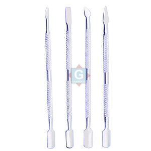 Empujador de Cutículas de Acero Inoxidable Redondo Reutilizable de Doble Cara, Removedor de Piel Muerta para Manicura y Limpieza de Uñas - Product Image 1