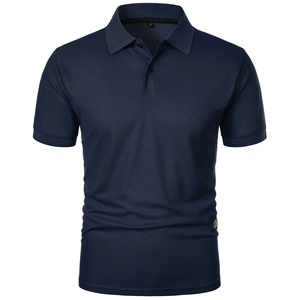 Camiseta deportiva de golf de manga corta con logotipo personalizado para hombre, camiseta de trabajo de poliéster y algodón para polos con logotipo personalizado - Product Image 1