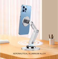 Support de téléphone de bureau rotatif à 360°, pliable, en alliage d'aluminium, pour téléphones mobiles de 4,7 à 7 pouces, robuste, vente chaude