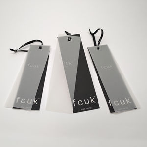 Étiquette de balançoire transparente transparente papier à beurre Logo en relief étiquette volante sérigraphie code à barres vêtement prix billet pour vêtements de mode - Product Image 2