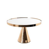 Ensemble de supports à gâteaux en métal blanc poli personnalisés en gros, durables, pour centres de table de mariage et décorations de table, forme et taille uniques