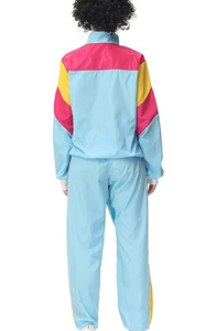 Chándales cortavientos para mujer con cremallera completa de nailon Vintage 2025, conjunto de 2 piezas con logotipo personalizado, traje de jogging para invierno - Product Image 3