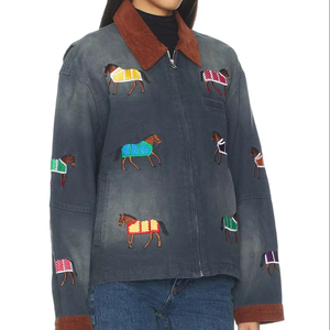 Veste d'hiver décontractée en toile pour femmes et hommes de haute qualité, personnalisable, fermeture éclair debout, confortable, chaude, imperméable, en polyester - Product Image 6