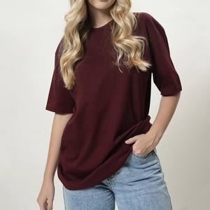 Vente en gros 100% coton T-shirt à col rond personnalisé unisexe de haute qualité col rond surdimensionné anti-rides impression numérique pour hommes - Product Image 4