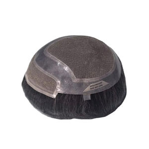 Prothèse capillaire homme en cheveux naturels, la plus vendue, avec dentelle frontale, ondulations naturelles/ondulations aquatiques/lisses crépus, patchs souples, cheveux indiens Taz Hair - Product Image 1