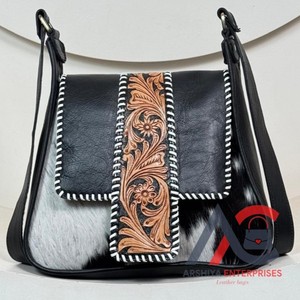 Sacs à main tendance personnalisés à quantité minimale de commande bas Sac à bandoulière en cuir repoussé à la main Sac à bandoulière en cuir de vachette de luxe pour femmes - Product Image 1