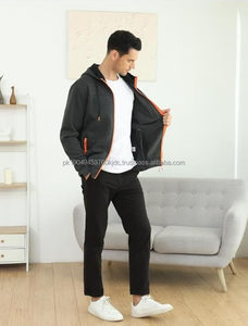 Chaqueta de lana de manga larga con cremallera para hombre, Sudadera con capucha de invierno Y2K, sudaderas con capucha de algodón 100% teñidas personalizables para hombre, bordadas - Product Image 5