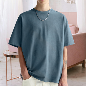 Camisetas de algodón orgánico 100% de calidad superior para hombre, diseño en blanco impreso con caja pesada, embalaje, ropa para hombre - Product Image 3