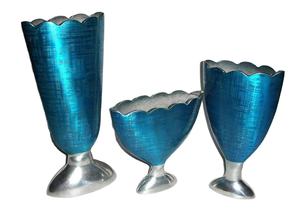 แจกันดอกไม้แฟนซีลายกระถางดอกไม้แฟนซีเนื้อเคลือบอลูมิเนียมหรูหราสำหรับบ้านโรงแรมร้านอาหารงานแต่งงานและงานเลี้ยงตกแต่งบ้าน - Product Image 2