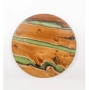 Juego de 4 posavasos de madera de resina epoxi de gran oferta, diseño de lujo moderno, hojas de resina personalizadas, producto de la India - Product Image 3