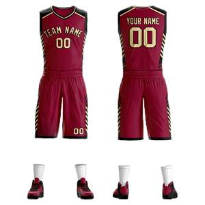 Uniforme de basket-ball pour hommes de qualité supérieure tissu doux tendance Logo personnalisé/couleur uniforme de basket-ball pour hommes avec poids léger - Product Image 3