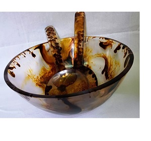 BOL DE RÉSINE DE SERVICE marron Capacité 600 ml Taille Serveurs moyens Bol en résine en ligne au meilleur prix Taille personnalisée - Product Image 1