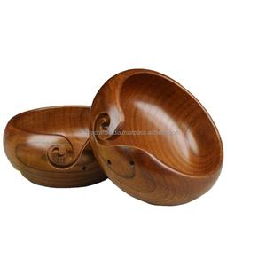 Soporte para cuenco de hilo, cuenco de tejer de madera, soporte de hilo grande, decoración para tejer, ganchillo, almacenamiento de hilo de madera, accesorios de lazo - Product Image 5